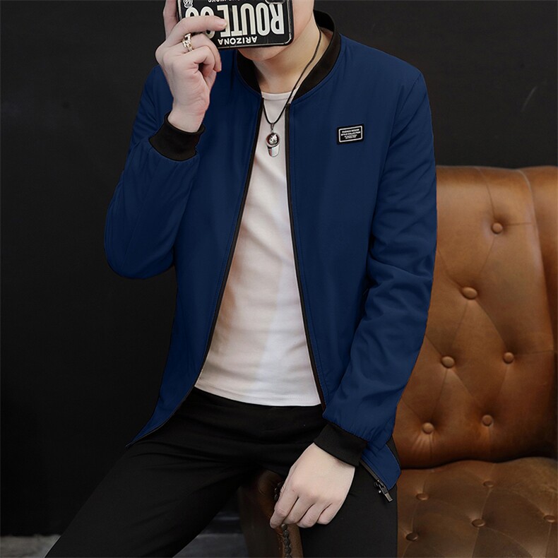 2025秋季休闲男士立领夹克青少年学生时尚潮流上衣外套JK007-P20，男装夹克，星座1402-1