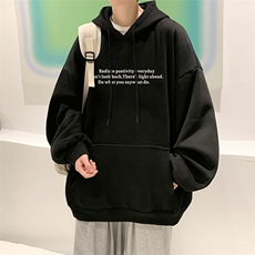 抖音供货、重磅360克现货字母印花连帽卫衣宽松HD019-1-LMWY4450，男装卫衣，电商019-1
