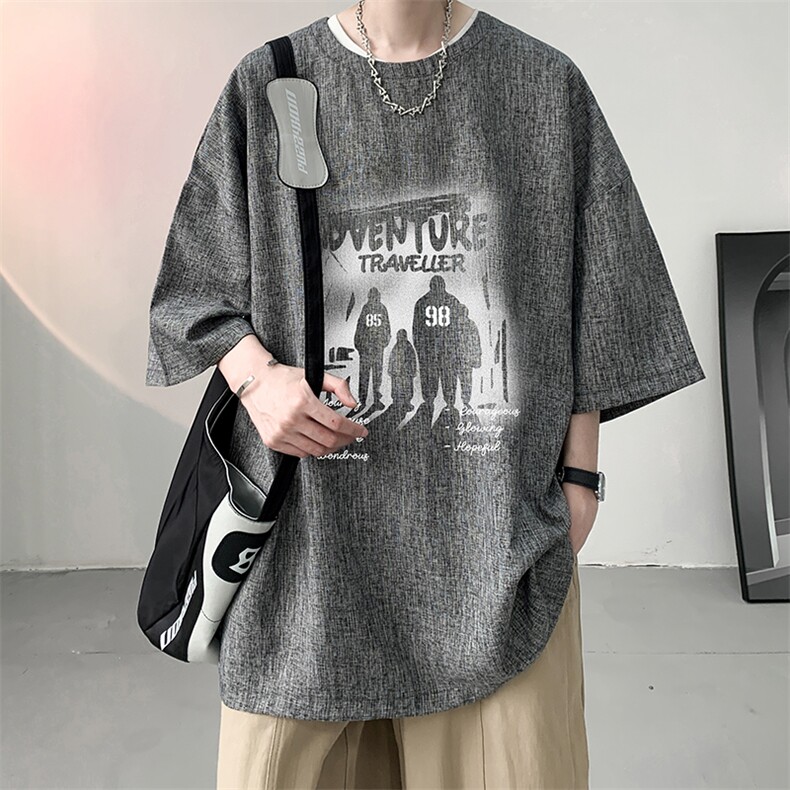 风复古亚麻短袖男棉麻t恤男半袖ZT71374-P35,男装T恤,电商A040