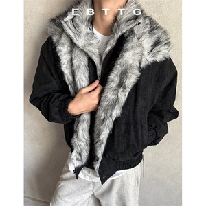 羊羔绒毛棉袄男士冬季加厚加绒棉衣冬装情侣棉服外套 M8224图片