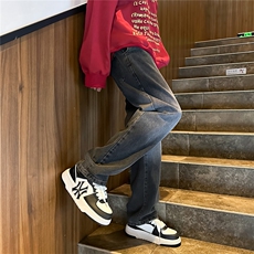 K1222-p35-控58oversizecleanfit牛仔裤褶皱直筒裤老爹裤长裤，男装牛仔裤，星座103A-1