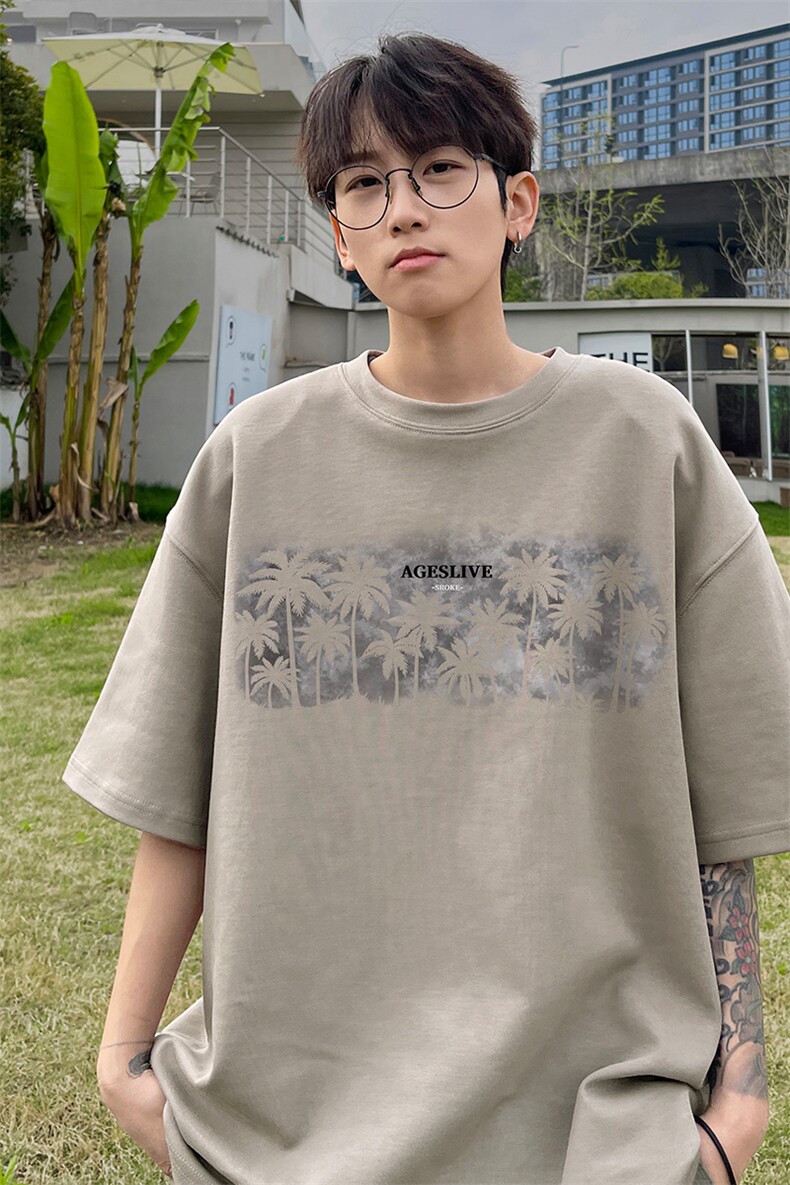 量大优供视频230g重磅纯棉短袖t恤男XT541-特P19,男装T恤,电商B371