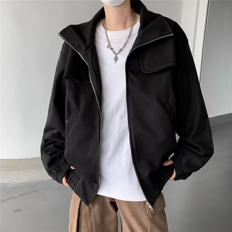 短款外套男款秋冬新款高街感潮流休闲风百搭夹克8511P70,男装夹克,星座410-2