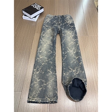 B221美式ins高街提花宽松微喇加绒牛仔裤LK24225-特P58控88，男装牛仔裤，电商B221