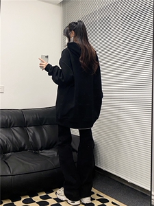 美式复古连帽重磅卫衣基础款休闲宽松oversize图片