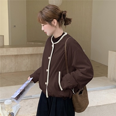 现货90白鸭绒圆领短款羽绒服女2025冬新款宽松时尚百搭保暖外套，女装羽绒服，琦鑫阁（原依鑫阁）