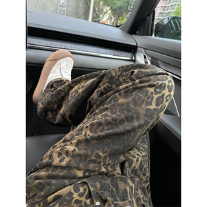 【有货】豹纹牛仔裤男款直筒欧美VIBE裤子美式高街KZA25LL-P55图片