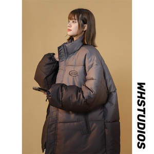 新款渐变棉衣女士立领棉服宽松棉袄面包服外套3351-P80 控118图片