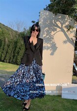 夏装碎花半裙l，女装半身裙，PKY