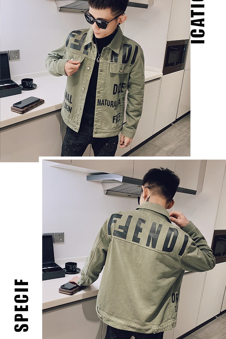 秋冬社会小伙休闲翻领水洗牛仔工装夹克外套主推HA01-P135控165,男装夹克,星座308A