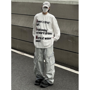 【有货】美式复古hiphop大口袋工装牛仔裤宽松直筒N0092LL-特P58图片