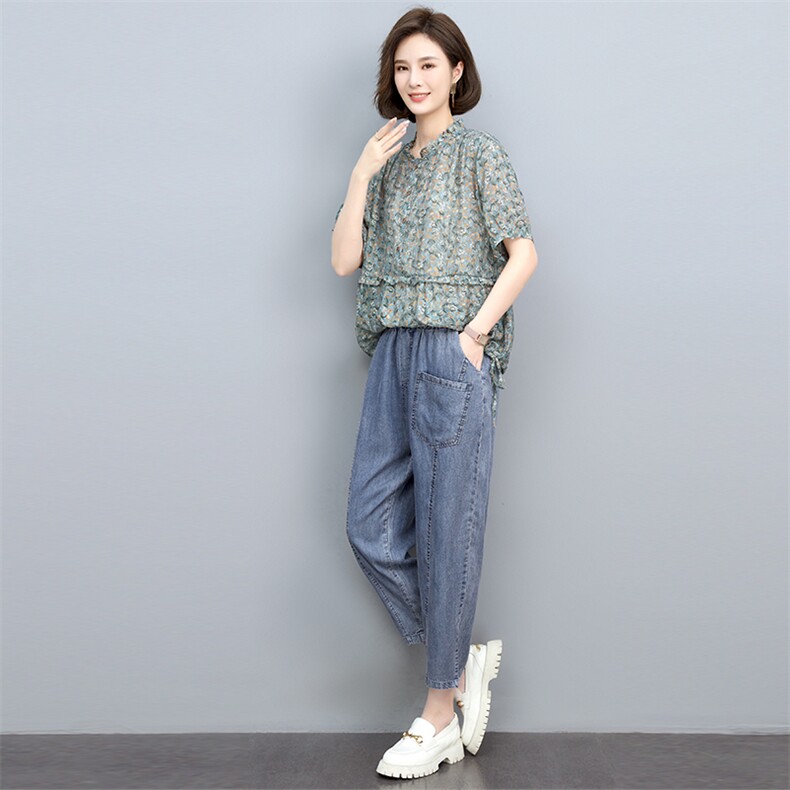 2022夏季新款休闲舒适女装套装时尚百搭显瘦两件套,女装套装/套裙,悦见她