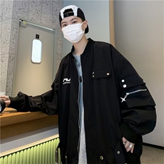 情侣秋季美式Vibe复古翻领牛仔外套男夹克休闲潮牌JK06597-P70，男装夹克，星座308B-2