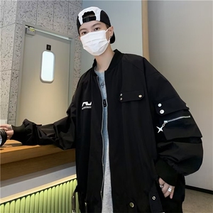 情侣秋季美式Vibe复古翻领牛仔外套男夹克休闲潮牌JK06597-P70图片