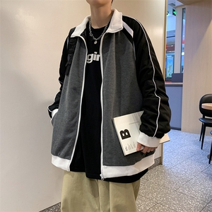 新款潮ins港风韩版潮流秋季男装棒球服慵懒风开衫卫衣 W1640-P40,男装夹克,星座512-2