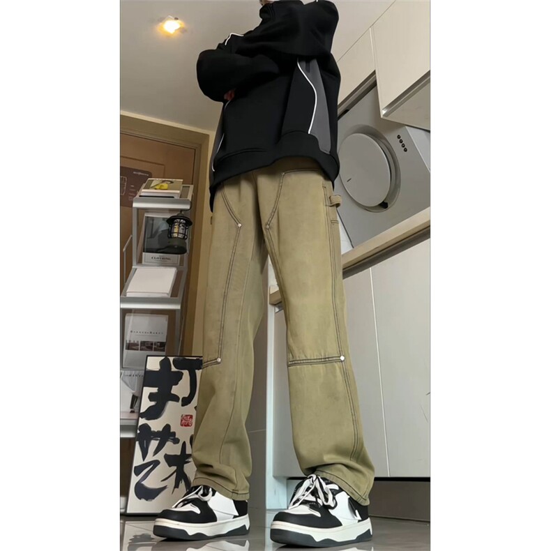 春秋现货伐木工装牛仔裤男宽松直筒GK07-P55-限价68,男装牛仔裤,星座310A-1