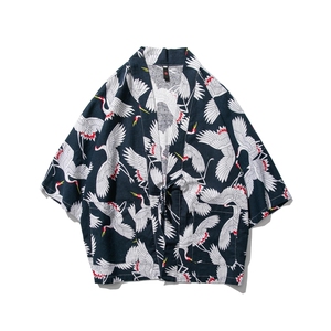 夏季 大码风道袍棉麻开衫男女薄款衬衫日系和服外套 F03/P45图片