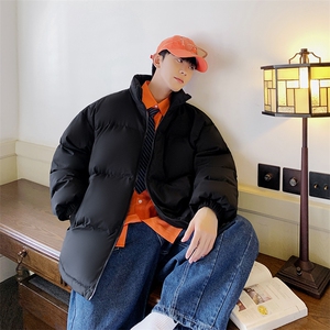 情侣款纯色棉衣男立领棉服潮流大码棉袄A266-P03-P35特批黑色P35图片
