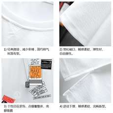 Q11121-P30春夏季七分袖t恤男大码五分袖男短袖中袖展架，男装T恤，电商A040A