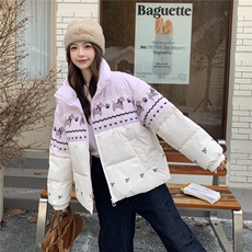 新款2025冬季石墨烯蓄热棉衣7846-P205-K308，女装棉衣/棉服，2C057
