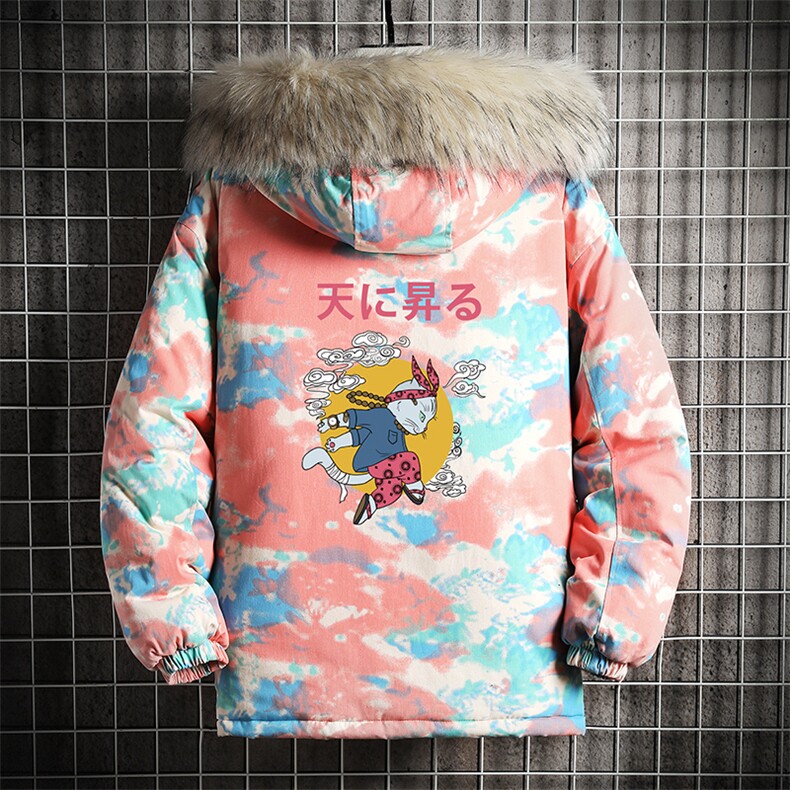 MC49012-P135日系潮衣男大码派克服男工装服外套袄网格,男装棉衣,电商A040A