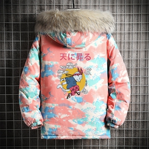 MC49012-P135 日系潮衣男大码派克服男工装服外套袄 网格图片