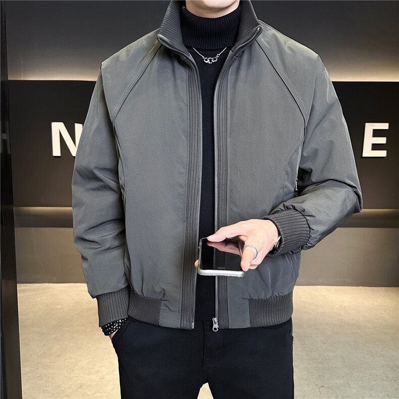 标50绒立领男士羽绒服冬季2025新款夹克外套A313-25658-P215,男装夹克,电商A313