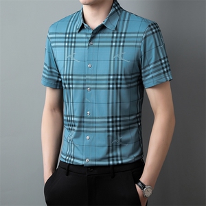 ZG1390男式2023年夏季新款衬衫男短袖商务时尚休闲衬衣男装P53图片
