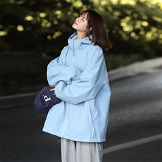 815A-MJ78352-65特春秋装新款纯色登山服三防冲锋衣外套女模，男装夹克，星座815A