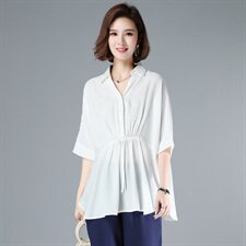 夏季休闲气质高端时尚女装大码阔腿裤新款2025棉麻洋气，女装衬衫，奕阳依阁