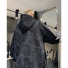 W6176P55控78脏脏扎染65棉连帽宽松设计卫衣，男装卫衣，电商B205