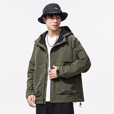 新款秋季夹克外套男防风运动休闲时尚潮流连帽款F0920-P100控199，男装夹克，电商D215