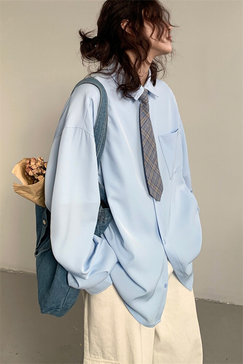 2026春季纯色衬衣C2339-TP4568休闲垂感免烫宽松设计感衬衫,男装衬衫,电商A102