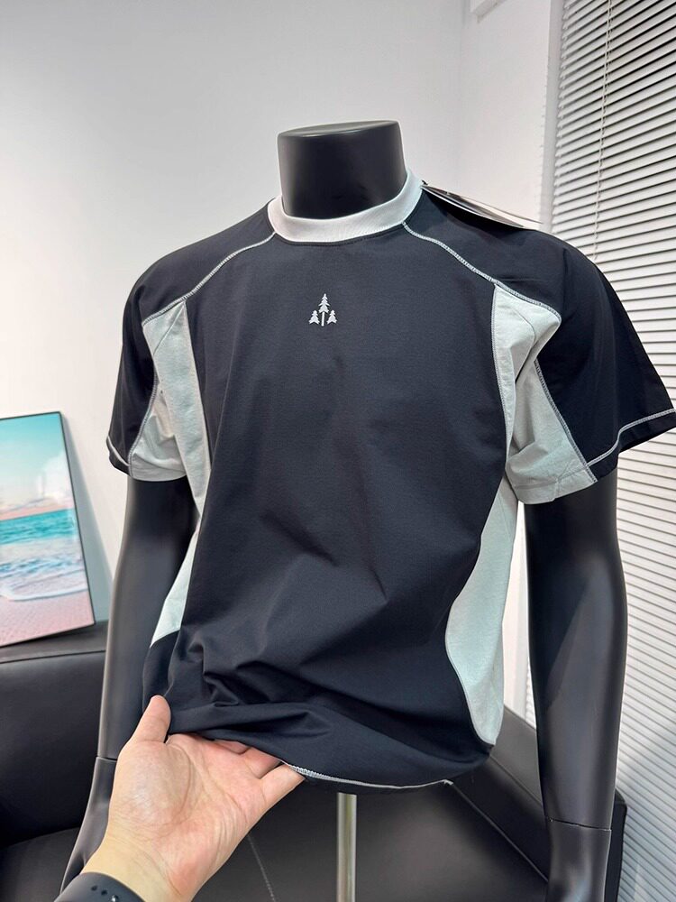 网图美式运动短袖男女夏季薄款户外速干t恤羽毛球骑行服特P33,男装T恤,电商C306-1