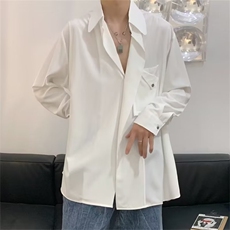 早秋ins禁欲系衬衫男长袖设计感冷淡风宽松版衬衣WC611P40，男装衬衫，星座1116-2