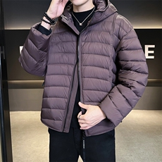 新标902025新款高品质无胆穿刺宽松排骨服连帽羽绒服5878-P355，男装羽绒服，电商A413