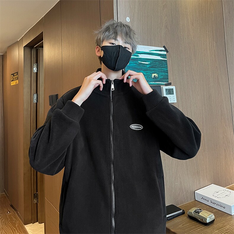 8XL-M摇粒绒外套男奥粒绒加厚羊羔绒卫衣内胆夹克JK1314P68控88,男装夹克,电商D206-1
