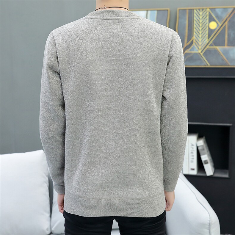 圆领毛衣男加绒加厚一体绒卫衣秋冬季保暖毛线针织衫7052-P28,男装针织衫/毛衣,星座1706