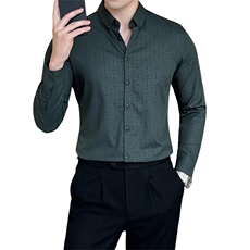 商务款长袖衬衫男韩版潮流纯色衬衣男士修身上班职业装偏小一码，男装衬衫，星座505-2（原电商A260-1)