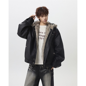 MFDD016-P150 美式座山雕毛领加厚棉服棉衣工装外套图片
