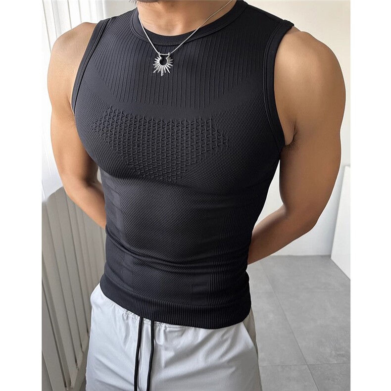 网图+boxy健身无缝速干透气运动短袖运动背心W1295/特P30，男装背心/马甲，电商B350