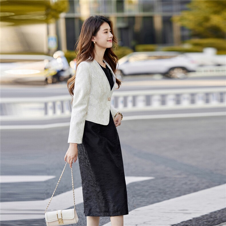 婵米儿2025秋季新款法式小西装小香风外套粗花呢显瘦上衣女图片