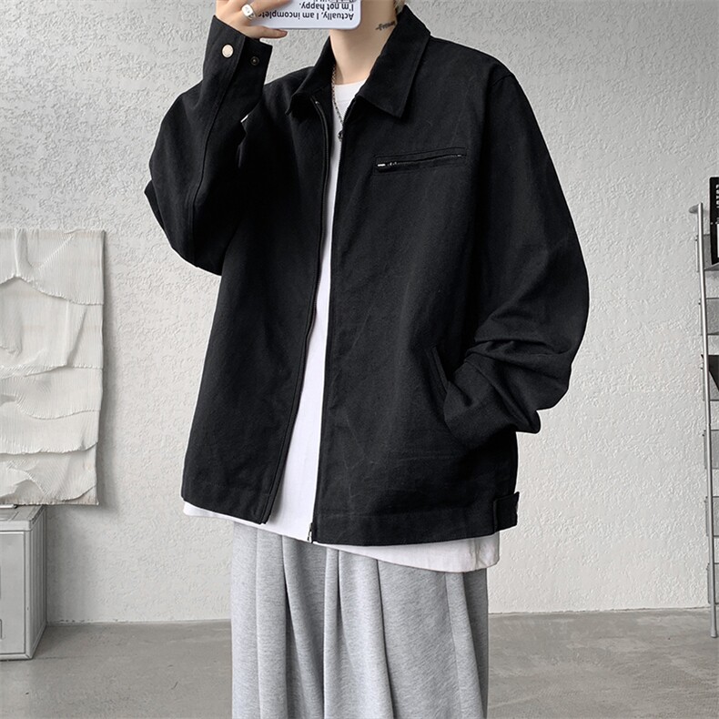 8XL-M水洗做旧帆布短款夹克男款vintage美式复古工装外套JK003P98,男装夹克,电商B312
