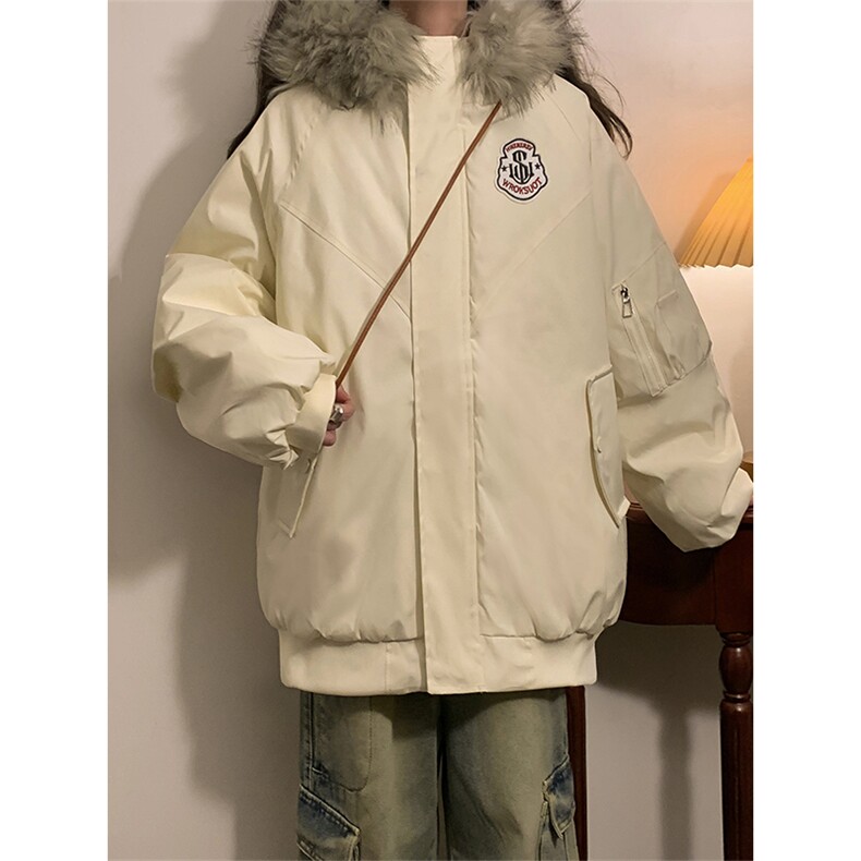 冬季宽松/连帽大毛领休闲外套潮加厚棉衣XZ102B-1M2592-P125,男装棉衣,星座102B-1