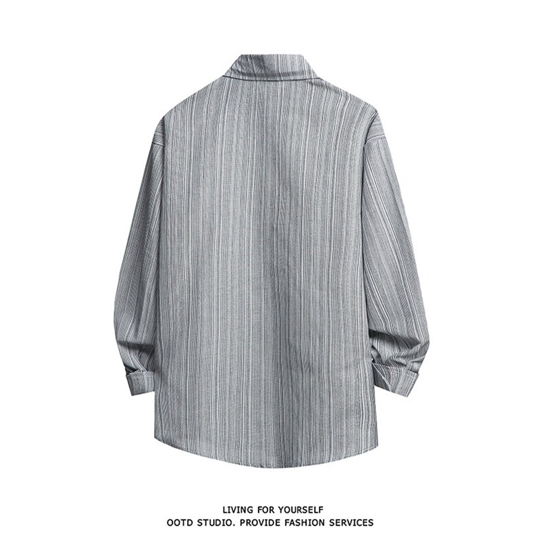 2026春夏新款提花条纹长袖衬衫得物白底现货CS252-P40,男装衬衫,星座301C-5