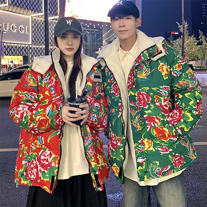 A1情侣连帽新中式团队表演出汉服羊羔毛边棉衣棉服保暖上款大差,男装棉衣,星座115A(原星座507）