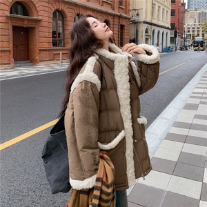 新款 毛毛拼接羽绒服 90绒 AD932-P335K488图片