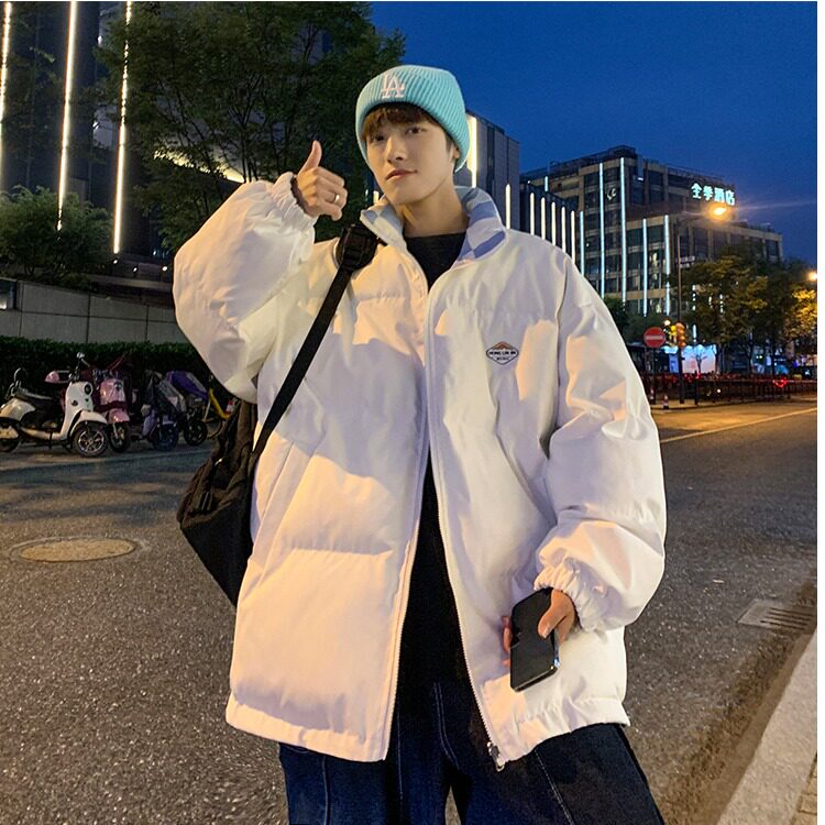 两面穿羽绒棉服外套男冬加厚潮牌格子情侣面包服棉衣袄子JK8012,男装棉衣,星座516A