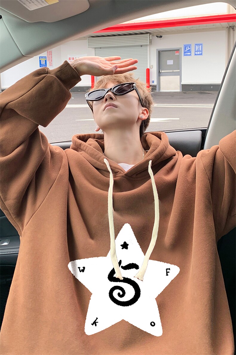 8XL连帽卫衣男大码胖子帽衫大号运动服WY2368-P35加绒款-P40,男装卫衣,电商A040