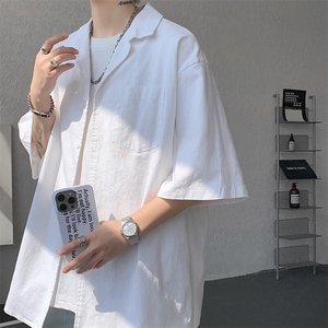 8XL-M亚麻短袖衬衫男夏薄款宽松休闲百搭大码半袖衬衣DC28002P50图片